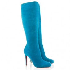 Christian Louboutin Simple Botta 100mm Boots Niebieskie Christian Louboutin Simple Botta 100mm Boots Niebieskie