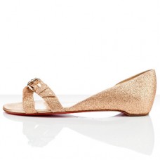 Sandały płaskie Christian Louboutin Atalanta w kolorze nude