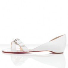 Sandały płaskie Christian Louboutin Atalanta białe