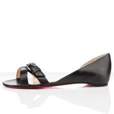 Sandały płaskie Christian Louboutin Atalanta w kolorze czarnym