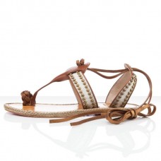 Christian Louboutin Hola nina Flat Sandals Brown