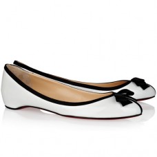 Białe baleriny Christian Louboutin Balinodono