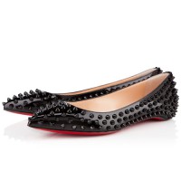 Baleriny Christian Louboutin Pigalle Spiked Black