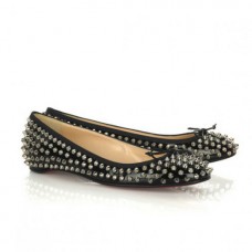 Baleriny Christian Louboutin Big Kiss Studded Black