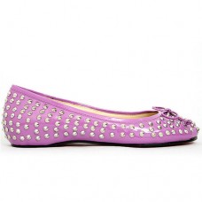 Christian Louboutin Big Kiss Studded Ballerinas Rose