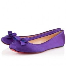 Satynowe baleriny Christian Louboutin Boudoir Parme