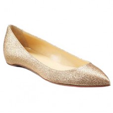Christian Louboutin Pigalle Glitter Ballerinas Gold