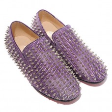 Mokasyny Christian Louboutin Rolling Spikes Parme Mokasyny Christian Louboutin Rolling Spikes Parme