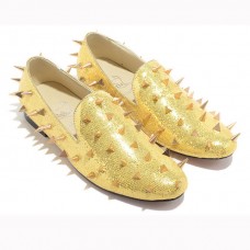 Mokasyny Christian Louboutin Rollergirl Gold Mokasyny Christian Louboutin Rollergirl Gold
