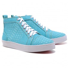 Christian Louboutin Louis Python Sneakers Niebieski