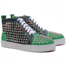 Christian Louboutin Louis Spikes Sneakersy Zielone