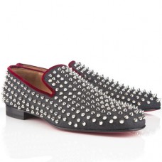 Christian Louboutin Rollerboy Spikes Loafers Navy