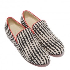 Mokasyny Christian Louboutin Rollerboy Spikes w kolorze czarnym