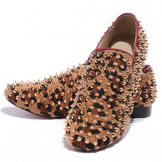 Christian Louboutin Rollerboy Spikes Loafers Leopard