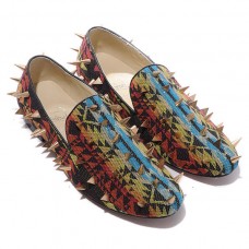 Mokasyny Christian Louboutin Rollerboy Spikes Multicolor