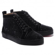 Christian Louboutin Louis Strass Sneakers Czarne