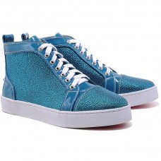 Christian Louboutin Louis Strass Sneakers Niebieski