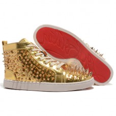 Christian Louboutin Louis Pik Pik Sneakersy Złote Christian Louboutin Louis Pik Pik Sneakersy Złote