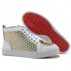 Christian Louboutin Louis Spikes Sneakers Białe