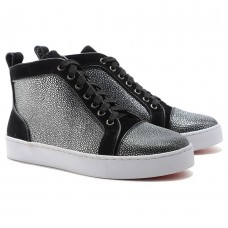 Christian Louboutin Louis Jeweled Sneakersy Czarne