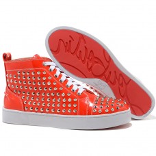Christian Louboutin Louis Spikes Sneakers Orange Christian Louboutin Louis Spikes Sneakers Orange