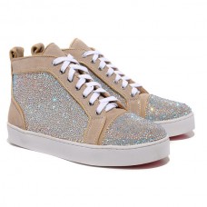 Trampki Christian Louboutin Louis Strass w kolorze taupe