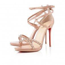 Sandały Christian Louboutin Monocronana 120mm w kolorze nude Sandały Christian Louboutin Monocronana 120mm w kolorze nude