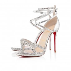 Sandały Christian Louboutin Monocronana 120mm w kolorze srebrnym Sandały Christian Louboutin Monocronana 120mm w kolorze srebrnym