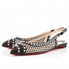 Sandały płaskie Christian Louboutin Manovra w kolorze czarnym Sandały płaskie Christian Louboutin Manovra w kolorze czarnym