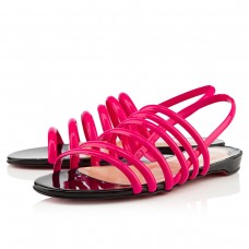 Sandały Christian Louboutin Vildo Flat Rose Matador/Black