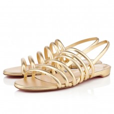 Sandały płaskie Christian Louboutin Vildo w kolorze złotym Sandały płaskie Christian Louboutin Vildo w kolorze złotym
