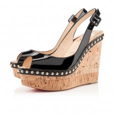 Christian Louboutin Monico 140mm Koturny Czarne Christian Louboutin Monico 140mm Koturny Czarne