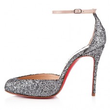 Christian Louboutin Tres Decollete 100mm Szpilki Szare Christian Louboutin Tres Decollete 100mm Szpilki Szare