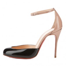 Christian Louboutin Tres Decollete 100mm Czółenka Czarne/Cieliste