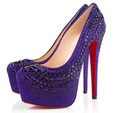 Christian Louboutin Decorapump 160mm Szpilki Fioletowe Christian Louboutin Decorapump 160mm Szpilki Fioletowe