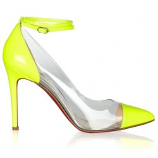 Christian Louboutin Bis Un Bout 100mm Pompy Żółte
