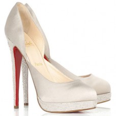 Szpilki Christian Louboutin Eugenie 120 mm białe