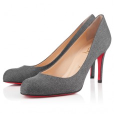 Szpilki Christian Louboutin Simple 100 mm szare Szpilki Christian Louboutin Simple 100 mm szare