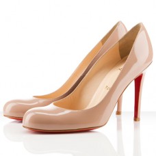 Christian Louboutin Simple 100mm Pompy Nude