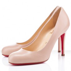 Christian Louboutin Simple 100mm Pompy Nude