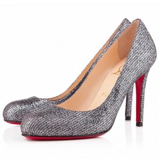 Christian Louboutin Simple 100mm Czółenka Srebrne