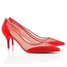Christian Louboutin Mireille Mesh 80mm Pompy Czerwone