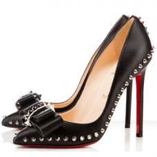Szpilki Christian Louboutin Lucifer Bow 120 mm czarne