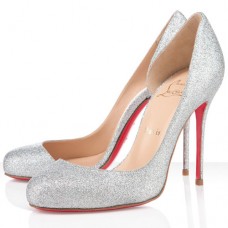 Christian Louboutin Helmour 100mm Czółenka Srebrne