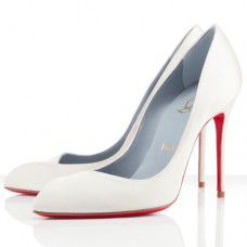 Christian Louboutin Corneille 100mm Czółenka Białe Christian Louboutin Corneille 100mm Czółenka Białe