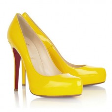 Szpilki Christian Louboutin Rolando 120 mm żółte