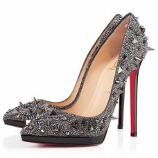 Christian Louboutin Pigalili Plato 140mm Pompy Szare