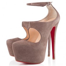 Christian Louboutin Maillot 160mm Pompy Taupe