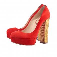 Christian Louboutin Bois Dore 140mm Szpilki Czerwone/Złote