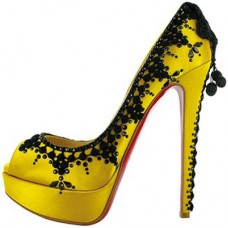 Christian Louboutin Torero 140mm Peep Toe Pumps Lemon